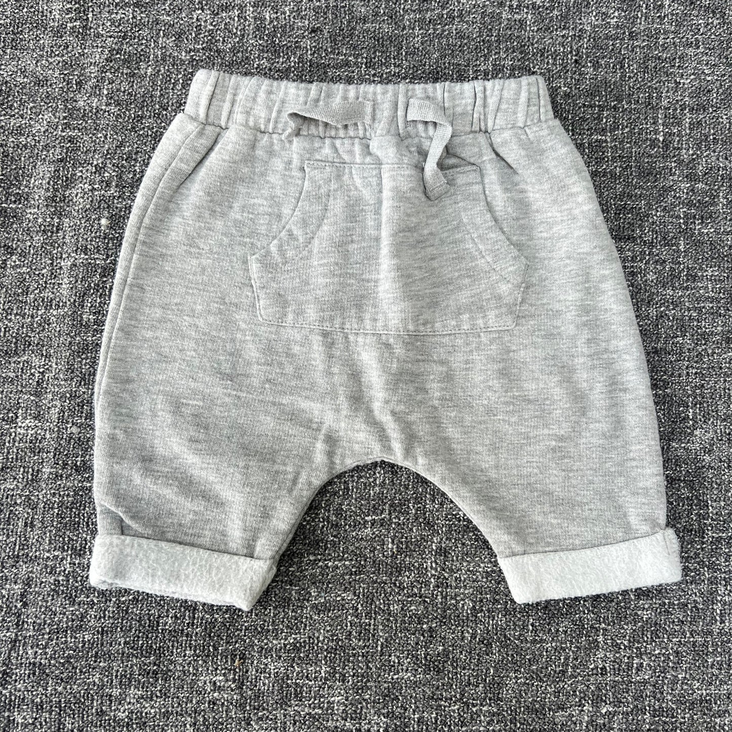 Unisex 0-3 Months Plain Grey Joggers