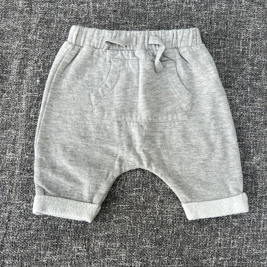 Unisex 0-3 Months Plain Grey Joggers