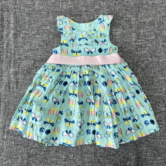 Girls 3-6 Month Turquoise Butterfly Dress