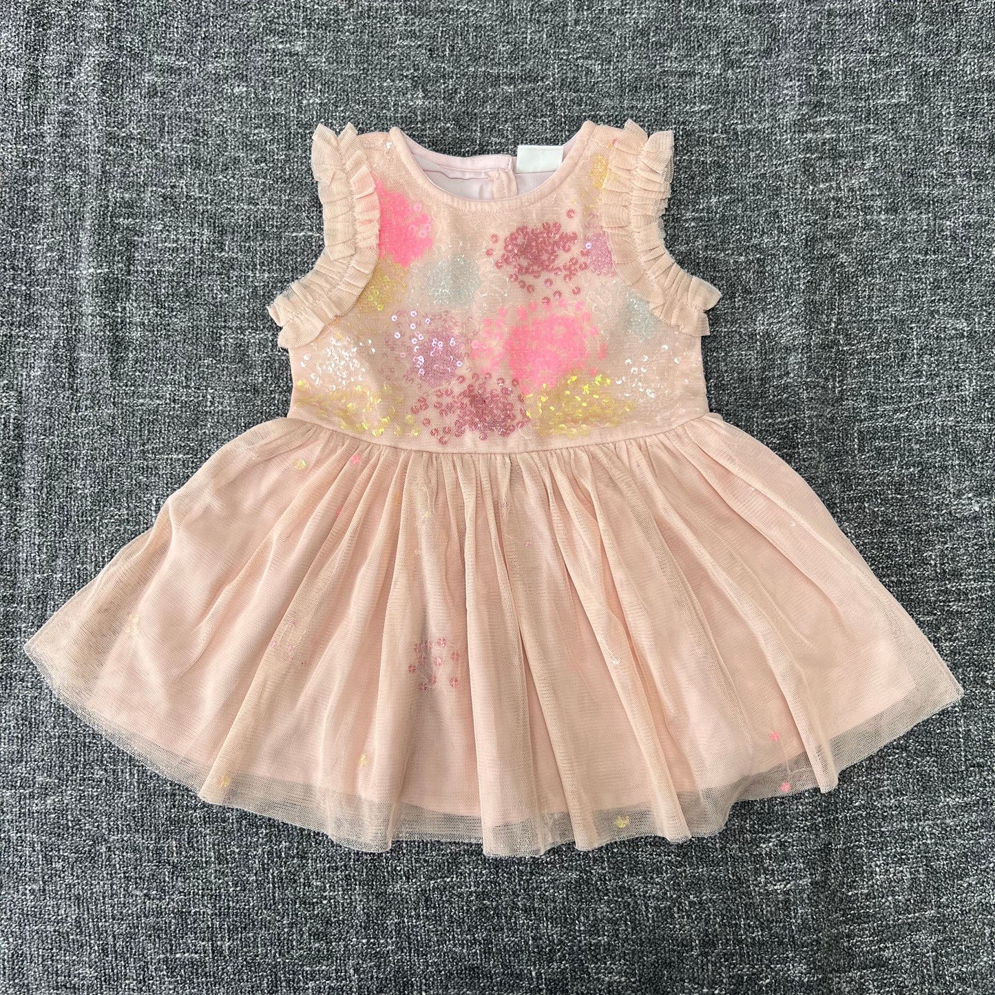 Girls 3-6 Month Peach Tule Summer Dress