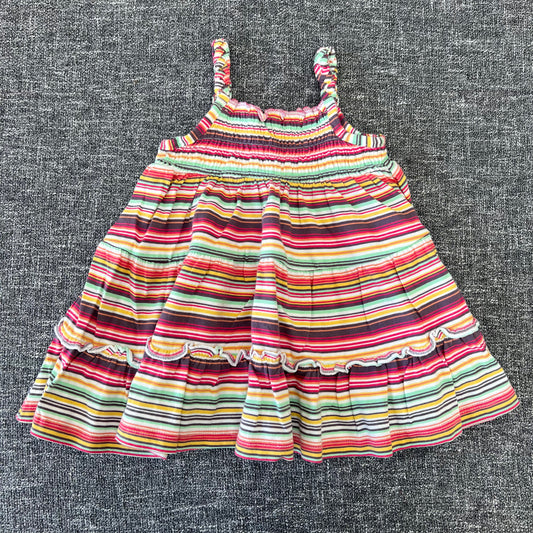 Girls 3-6 Month Multi Coloured Striped Summer Dress