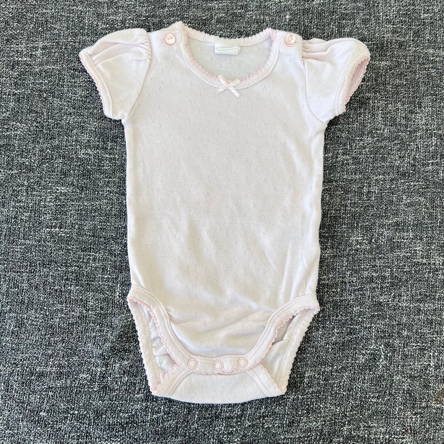 Girls 3-6 Month Light Pink Short Sleeved Bodysuit