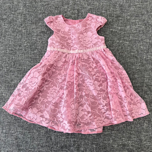 Girls 3-6 Month Pink Lace Summer DRess