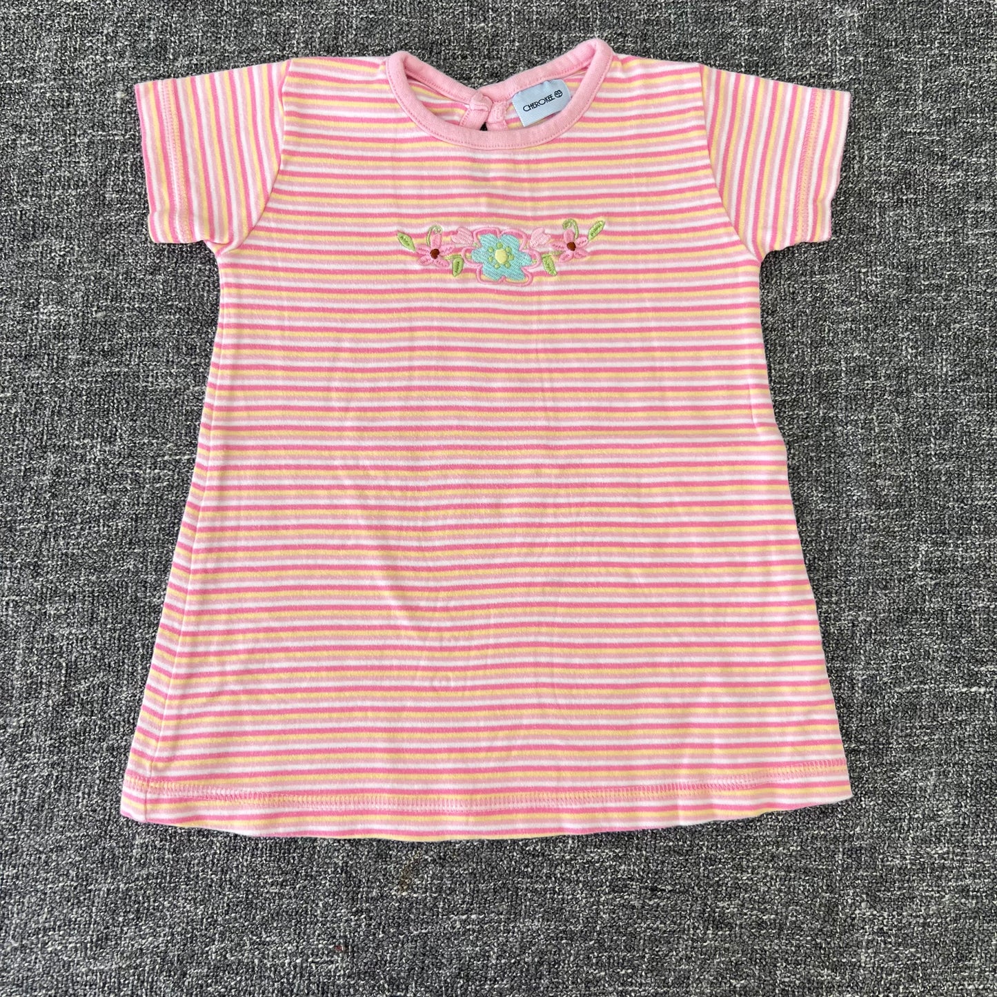 Girls 3-6 Month Pink Striped Jersey T-Shirt Dress