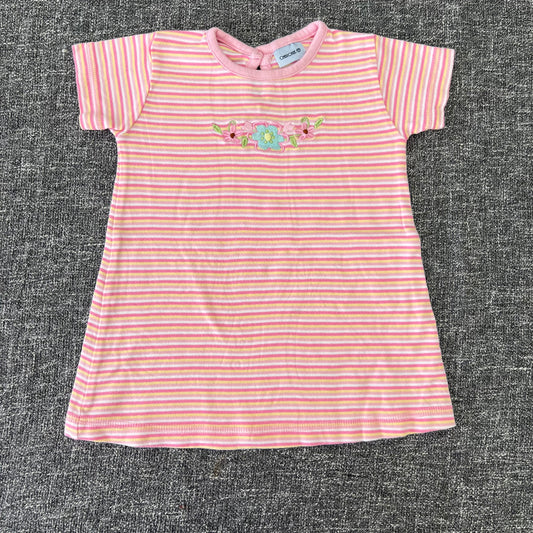 Girls 3-6 Month Pink Striped Jersey T-Shirt Dress