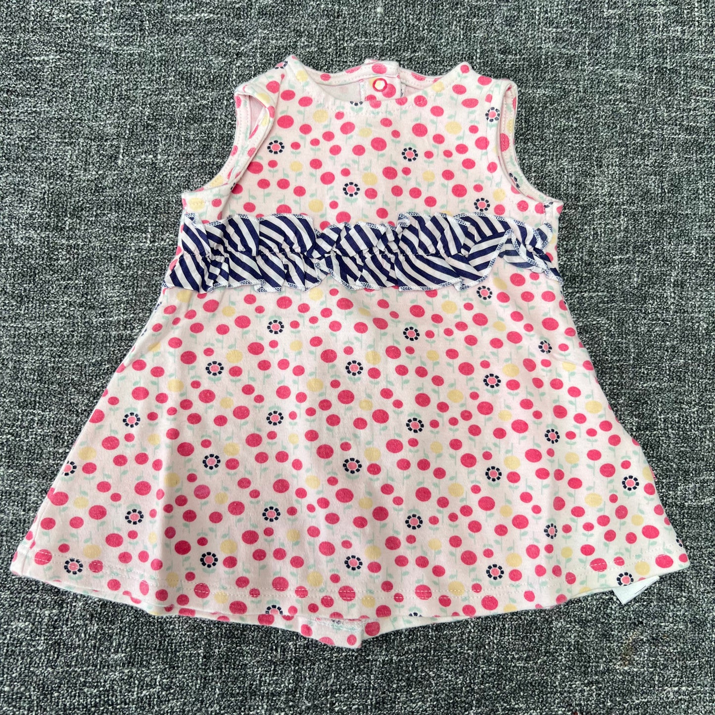 Girls 0-3 Month Pink Floral Patterned Summer Dress