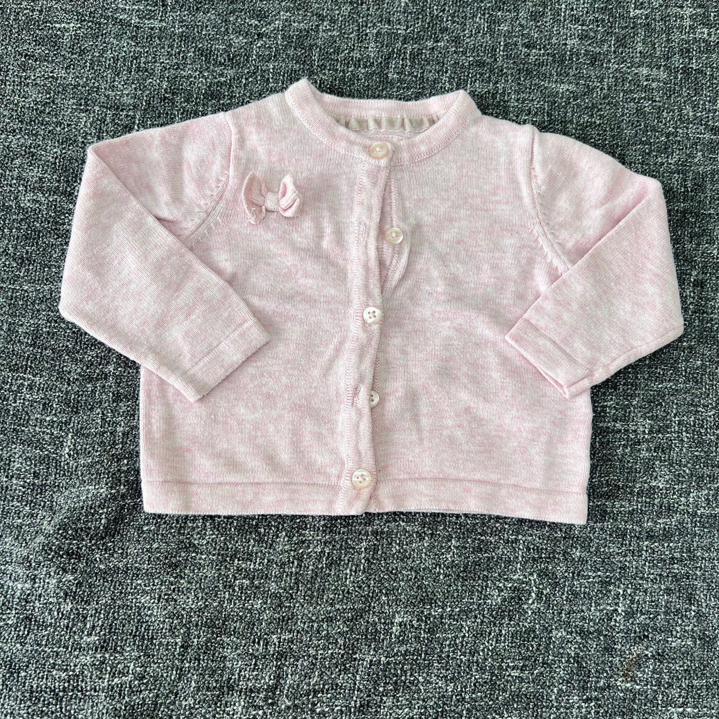 Girls 3-6 Month Light Pink Plain Summer Cardigan