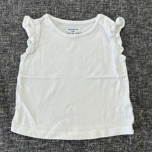 Girls 3-6 Month Plain White T-shirt