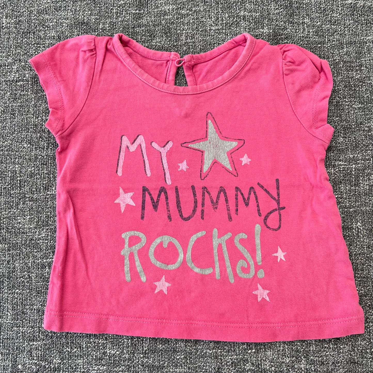 Girls 3-6 Month Pink "My Mummy Rocks!" T-shirt