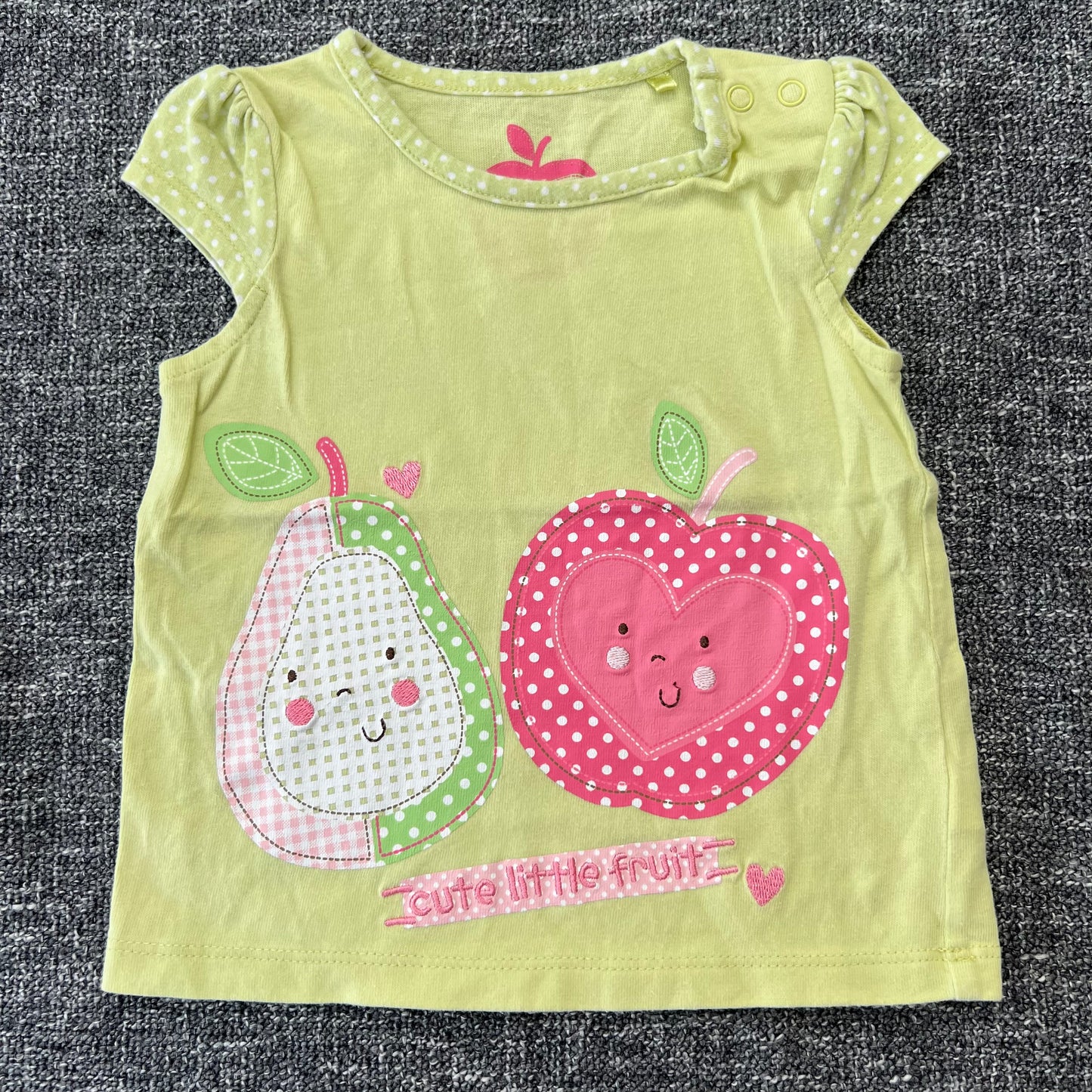 Girls 3-6 Month Green "Cute Little Fruit" T-shirt