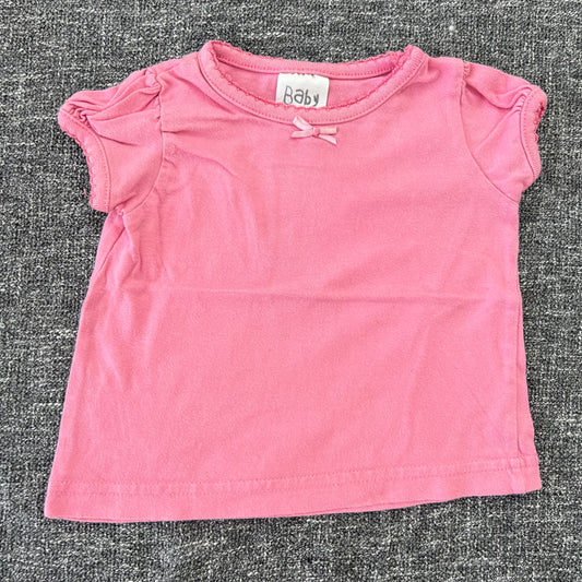 Girls 3-6 Month Plain Pink T-shirt