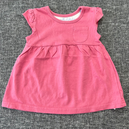 Girls 0-3 Month Plain Pink T-shirt