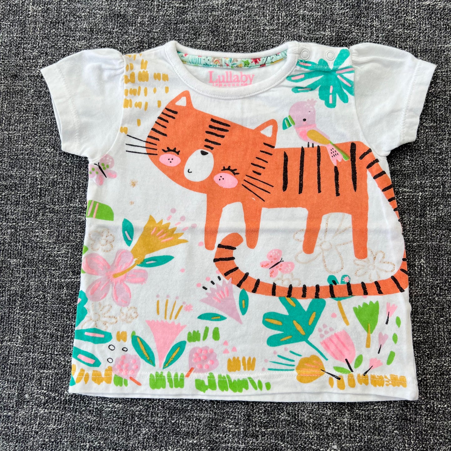 Girls 3-6 Month White Tiger T-shirt