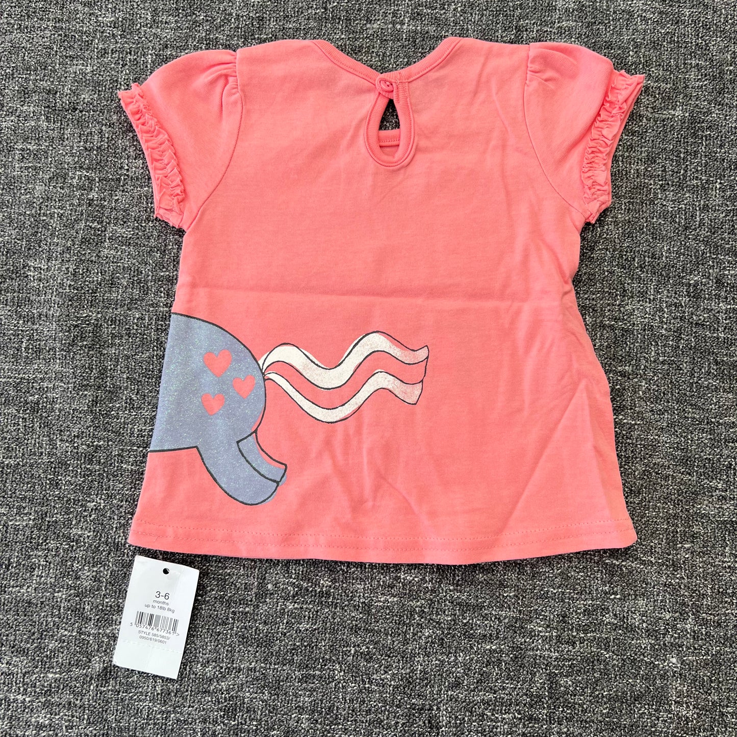 Girls 3-6 Month Pink Unicorn T-shirt NEW