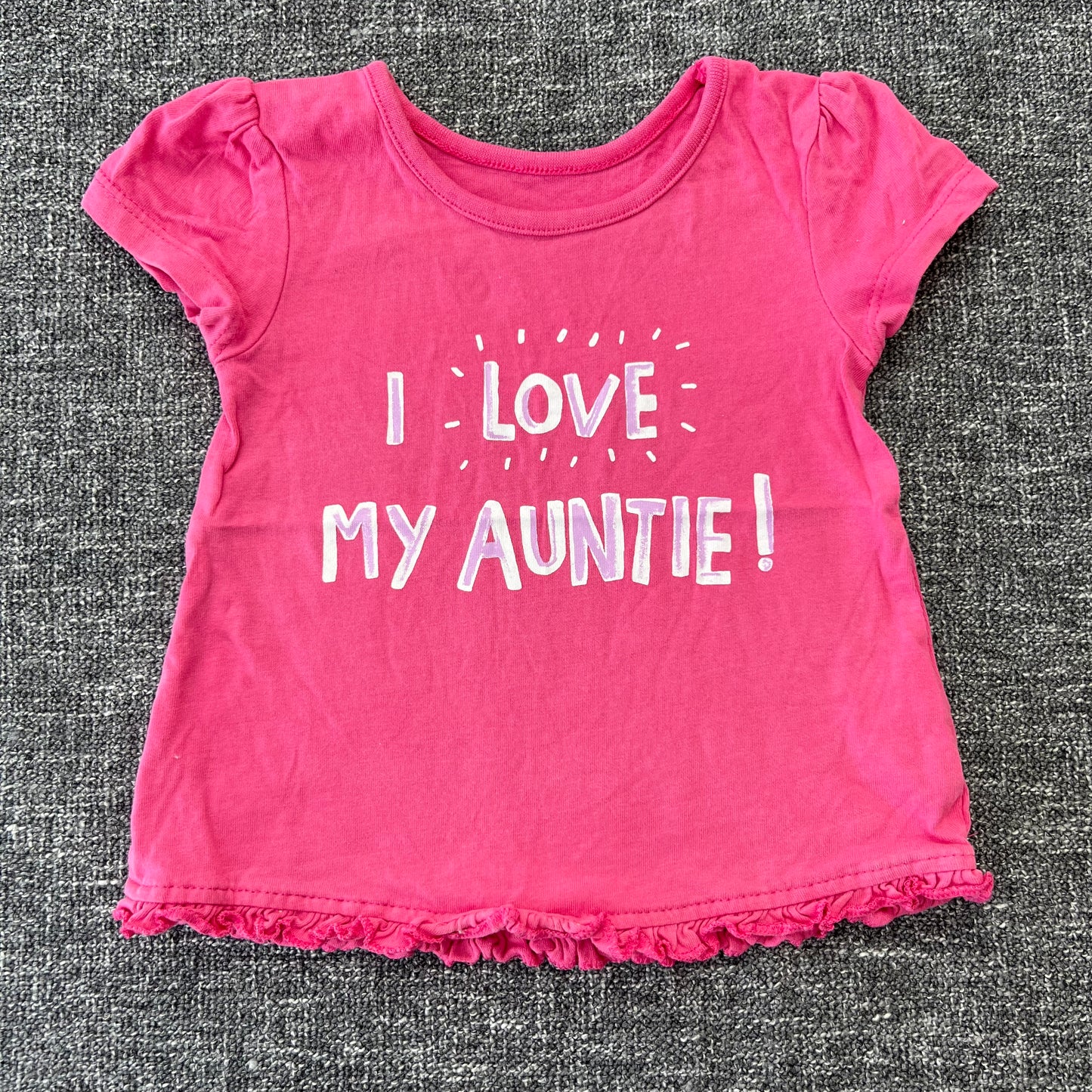 Girls 3-6 Month Pink "I Love My Auntie!" T-shirt