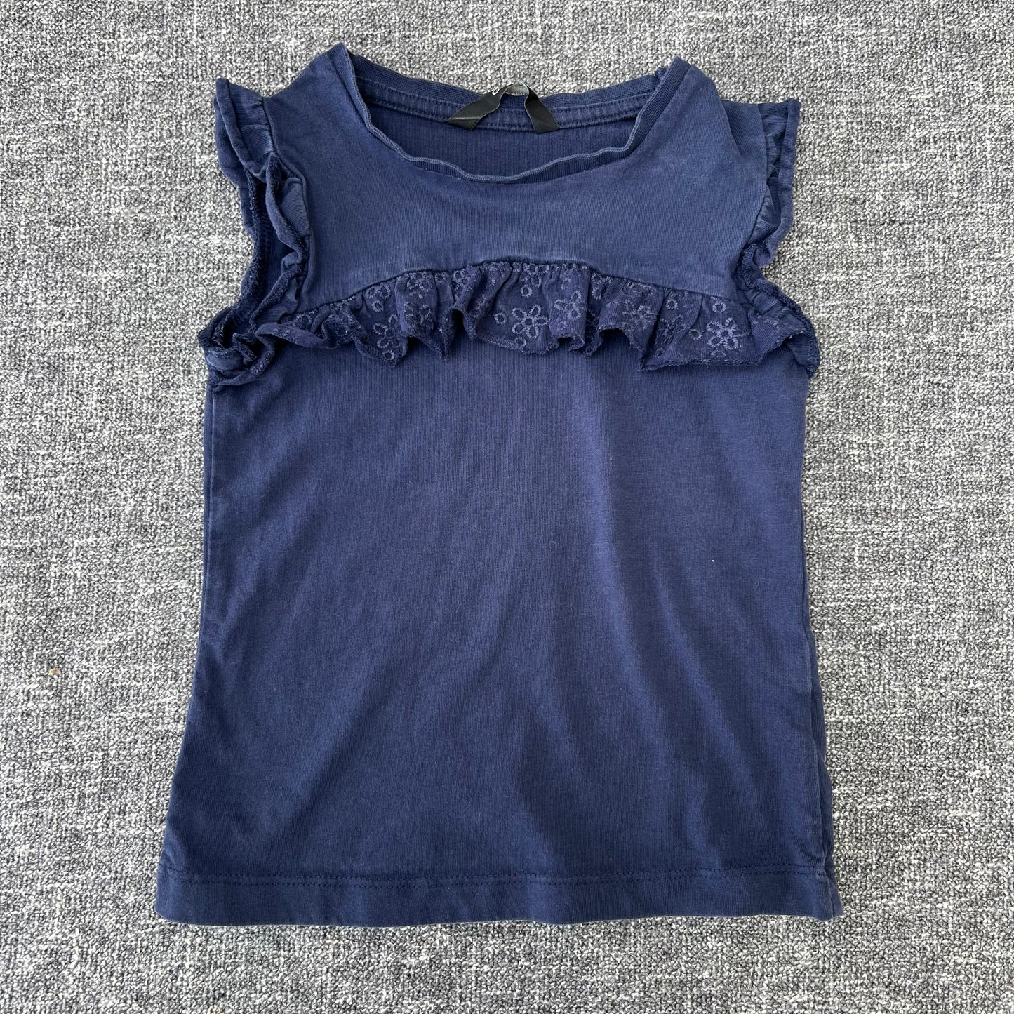 Girls 3-4 Plain Navy Blue  T-shirt