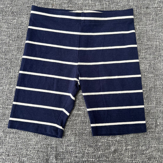 Girls 3-4 Year Blue And White Striped Cycling Shorts