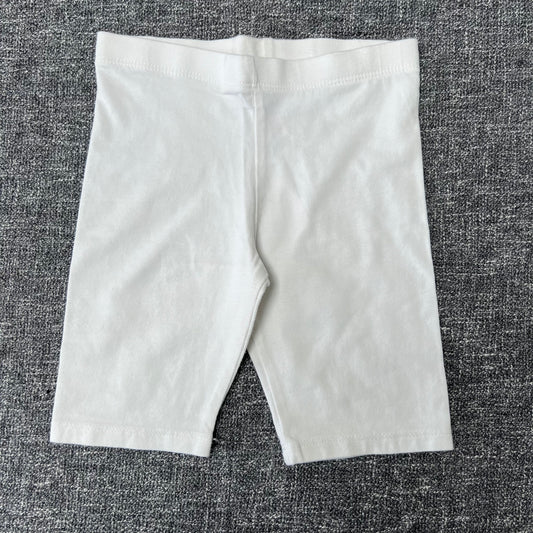 Girls 3-4 Year Plain White Cycling Shorts