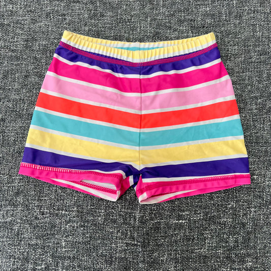 Girls 3-4 Year Striped Multi Coloured Swim Bottoms