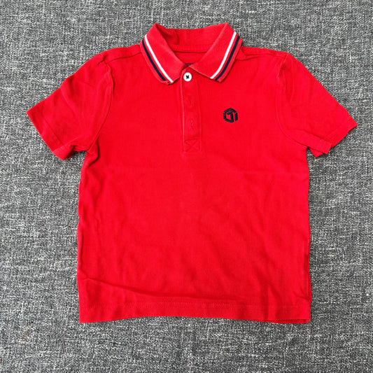 Boys 3-4 Year Plain Red Polo Shirt