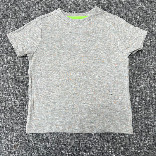 Boys 3-4 Year Grey With Orange Speckles T-shirt