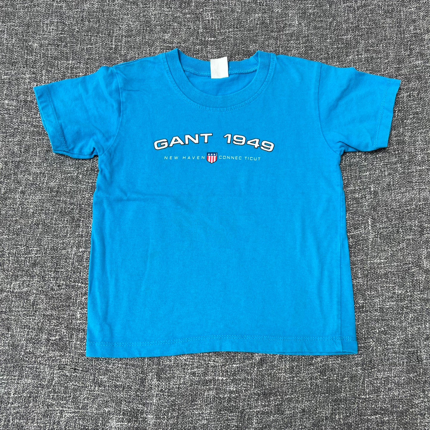 Boys 3-4 Year Blue T-shirt "Gant 1949 New Haven Connecticut"