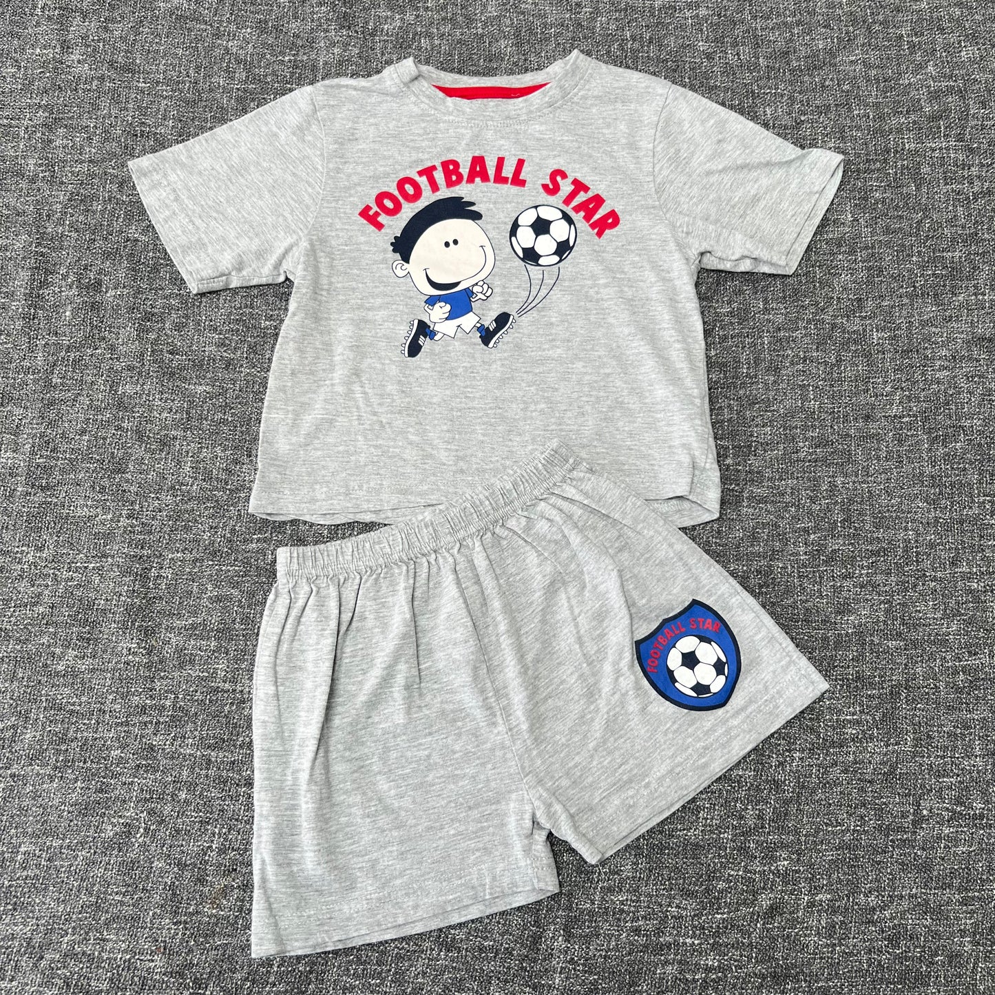 Boys 3-4 Year Grey "Football Star" Pjs