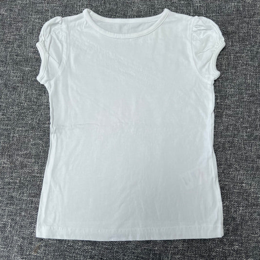 Girls 5-6 Year Plain White T-shirt