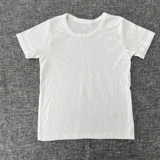 Boys 5-6 Year Plain White T-shirt