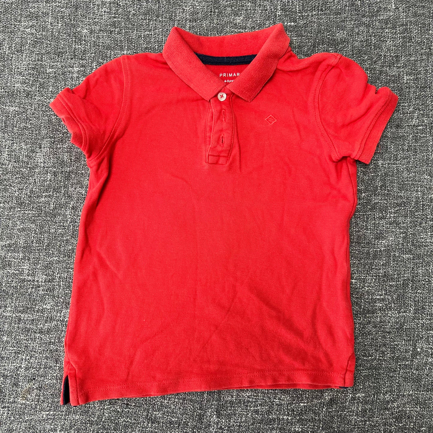 Boys 4-5 Year Plain Red Polo Shirt