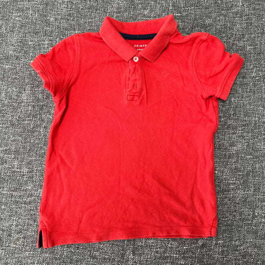 Boys 4-5 Year Plain Red Polo Shirt