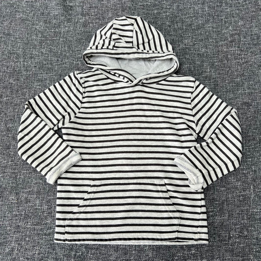 Boys 4-5 Year Grey & Black Striped Hoodie