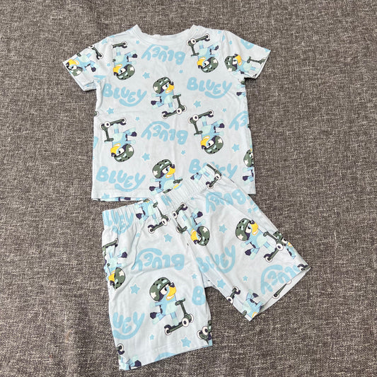 Boys 5-6 Year Blue "Bluey"Summer Pjs