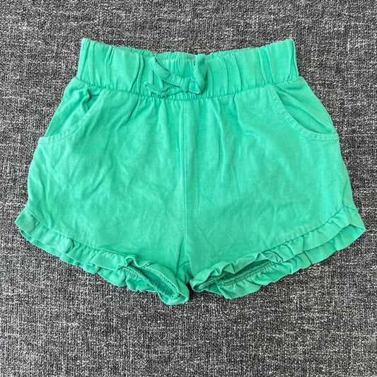 Girls 2-3 Year Plain Green Shorts (PIP)