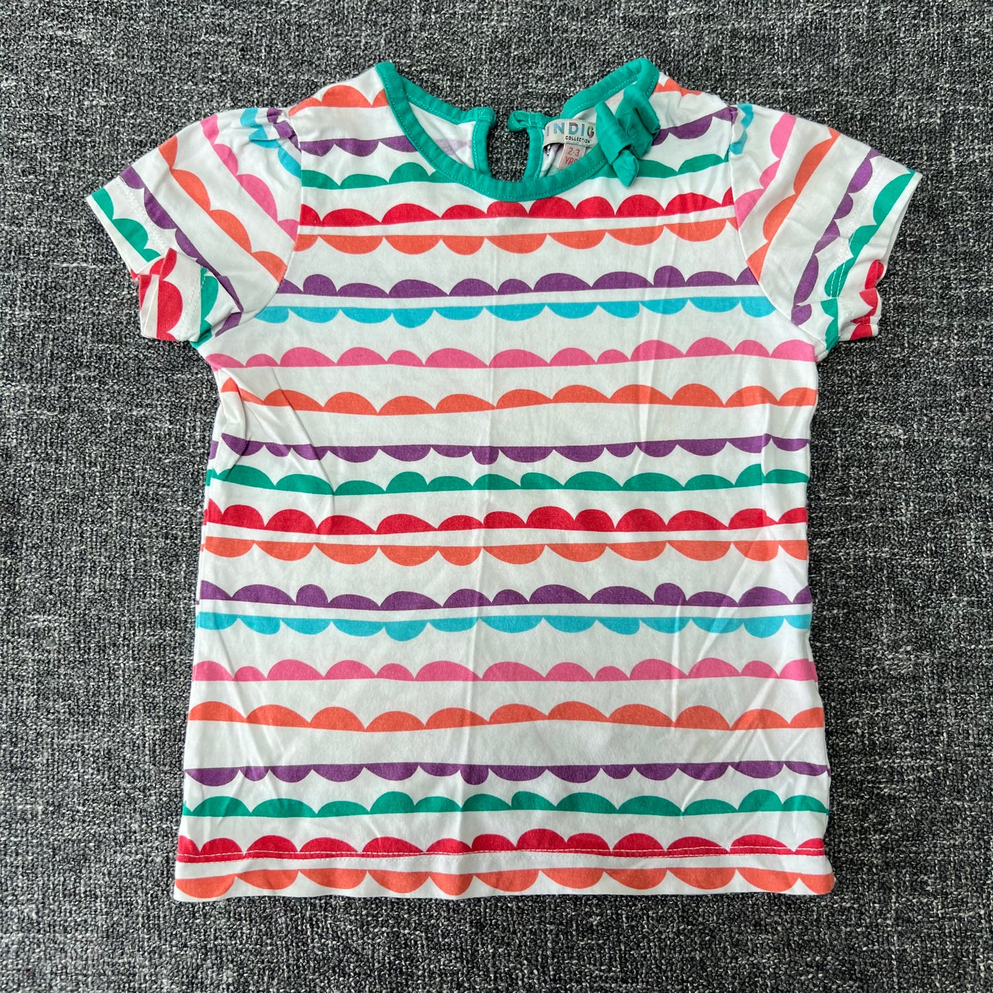 Girls 2-3 Year White & Multi Coloured T-shirt