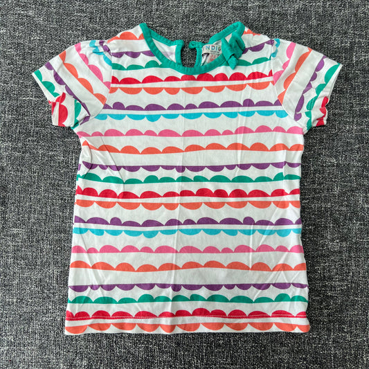 Girls 2-3 Year White & Multi Coloured T-shirt