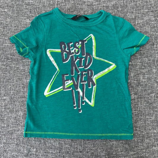 Boys 2-3 Year Green "Best Kid Ever" T-shirt