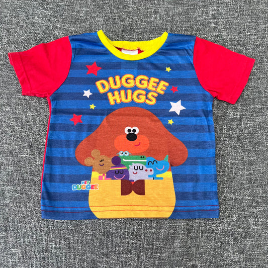 Boys 2-3 Year "Duggee Hugs" Red & Blue T-shirt