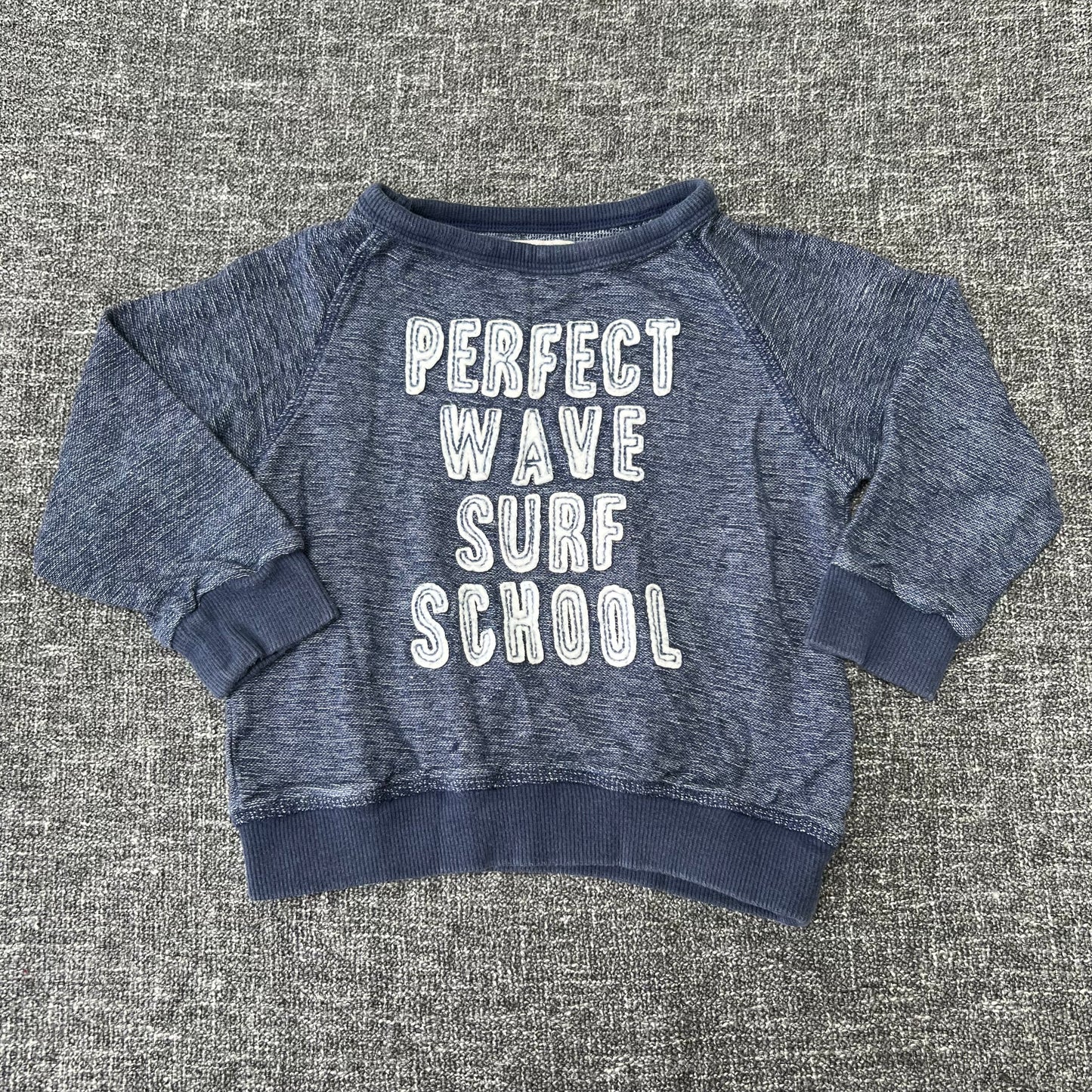 Boys 2-3 Year Blue "Perfect Wave Surf School" Jumper