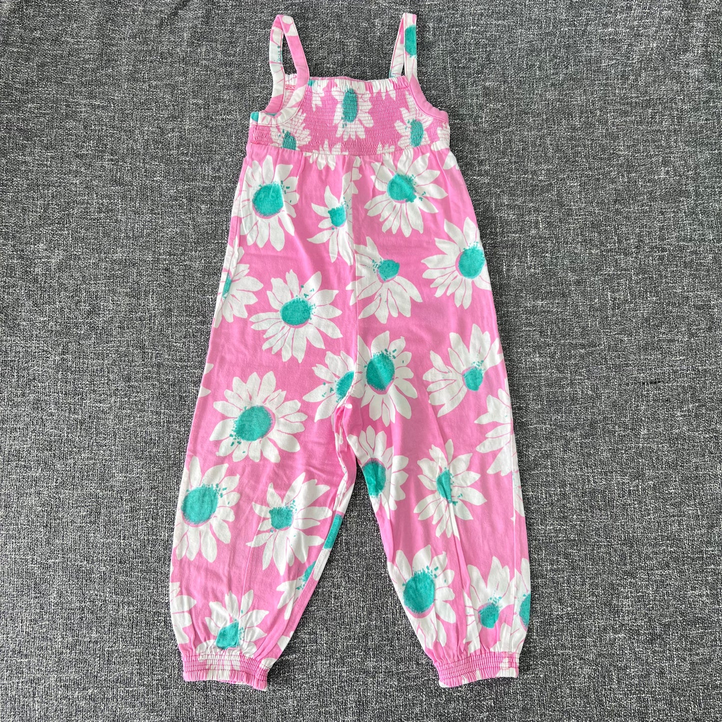 Girls 18-24 Month Pink Floral Print Jumpsuit