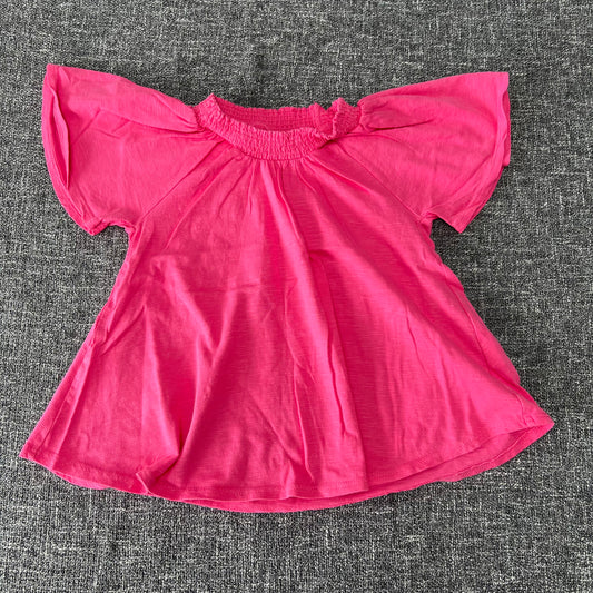 Girls 18-24 Month Plain Bright Pink T-Shirt