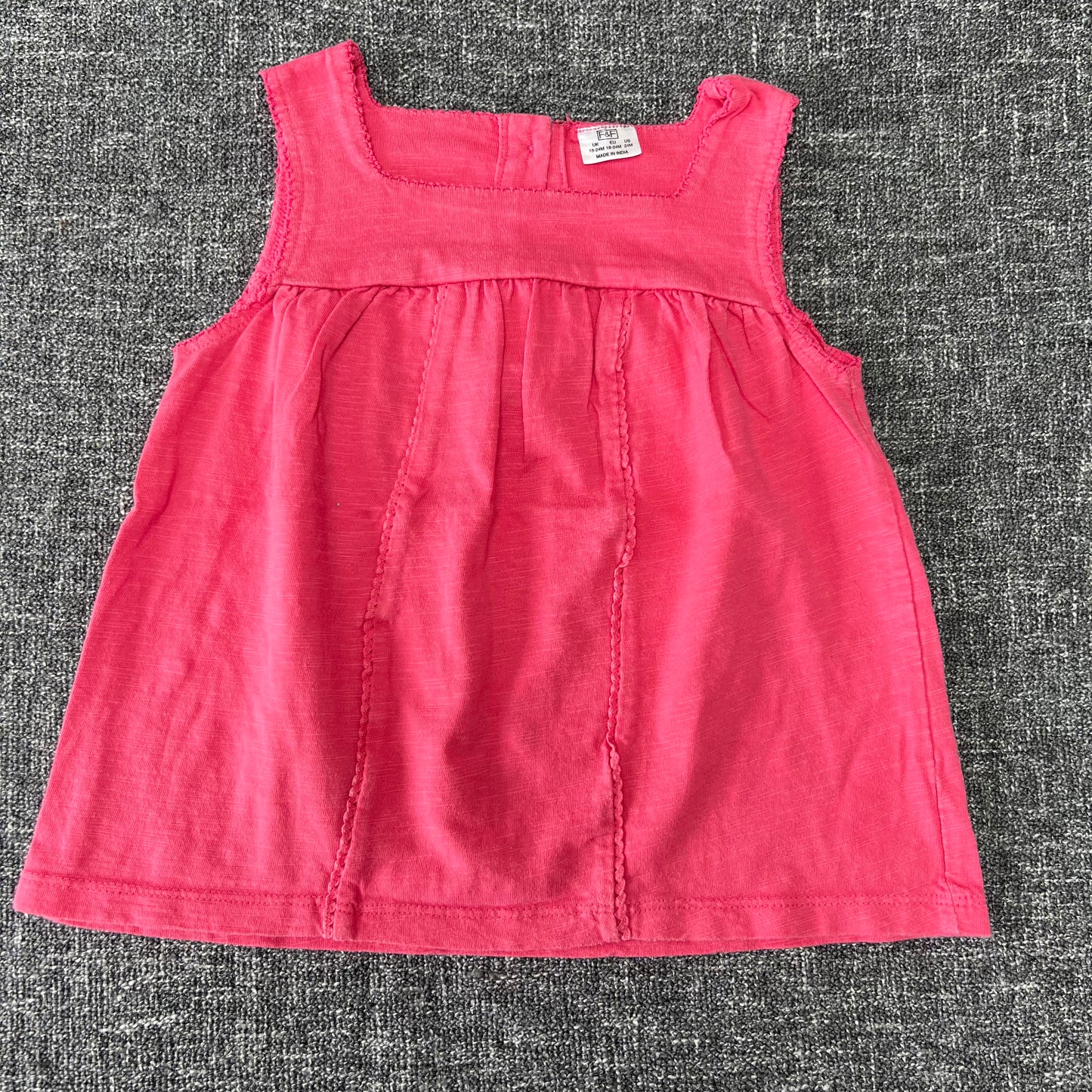 Girls 18-24 Month Dark Pink Sleeveless Jersey Top