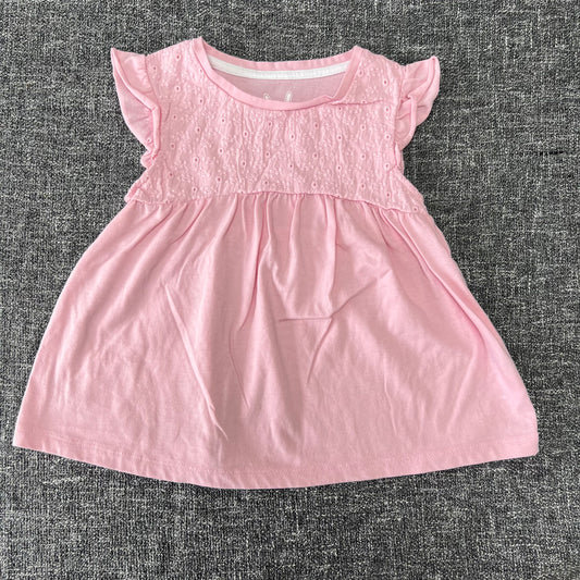 Girls 18-24 Month Pink Embroidery Anglaise T-shirt