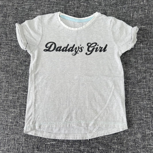 Girls 18-24 Month Grey & White Striped "Daddy's Girl" T-shirt