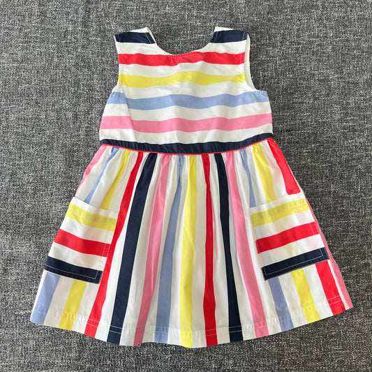 Girls 18-24 Month Rainbow Striped Summer Dress