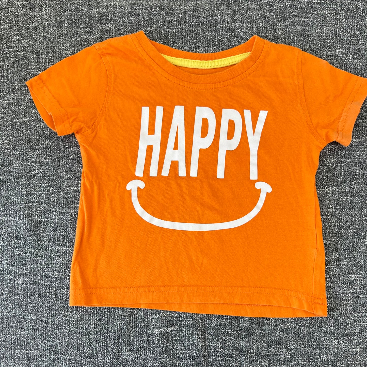 Boys 18-24 Month Orange "Happy" T-shirt (PIP)