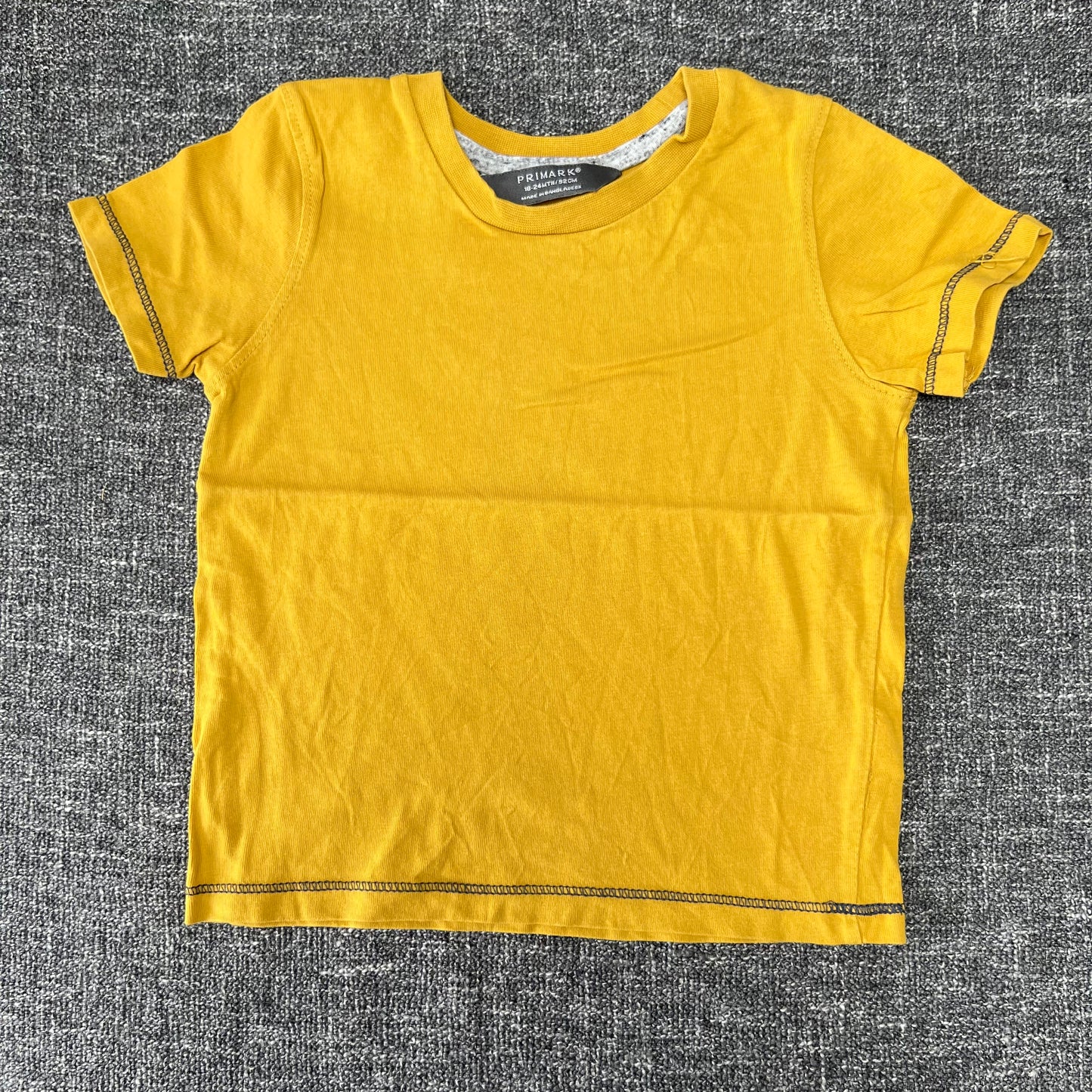 Boys 18-24 Month Plain Yellow T-shirt