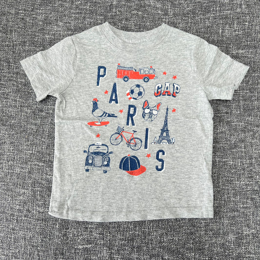 Boys 18-24 Month Grey "Paris" T-shirt