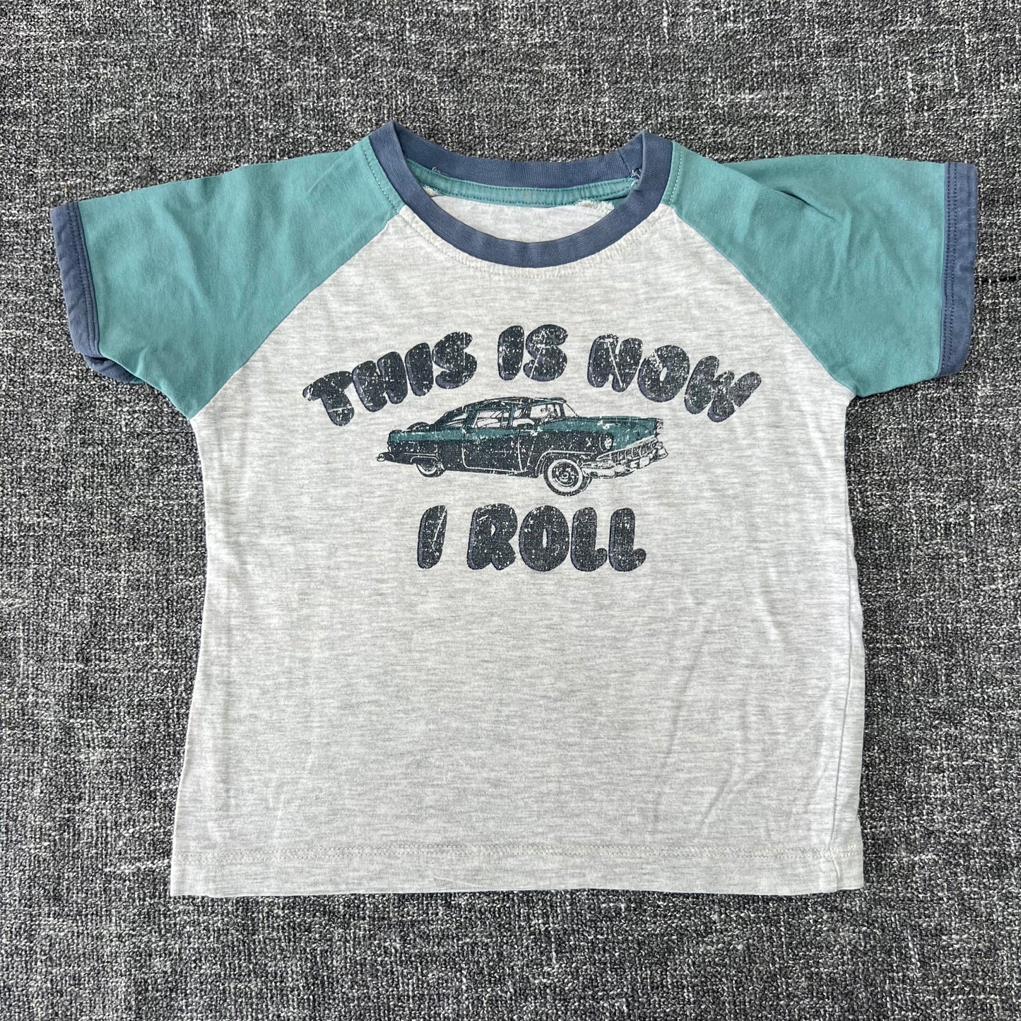 Boys 18-24 Month Grey & Blue "This Is How I Roll" Car T-shirt