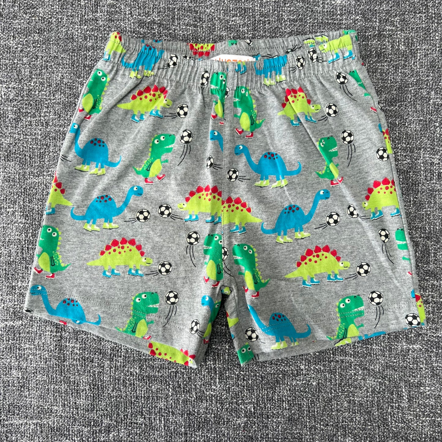 Boys 18-24 Month Grey Dinosaur Football Shorts